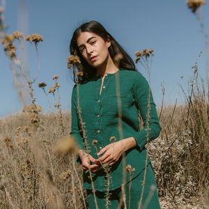 Sister Katie Sally Shirt in Pine Organic Cotton